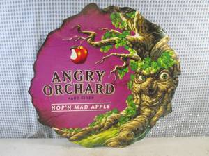 lot 98 image: (FS) Angry Orchard Hard Cider HopN Mad Apple Tin Sign 20 x 20 - New