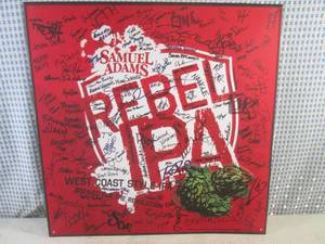 lot 99 image: (FS) Samuel Adams Rebel IPA West Coast Style IPA Signatures Tin Sign 18 x 18 - New