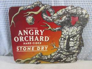 lot 101 image: (FS) Angry Orchard Hard Cider Stone Dry Tin Sign 18 x 15 - New