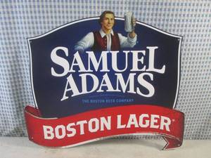 lot 103 image: (FS) Samuel Adams Boston Lager Tin Sign 16 34 x 15 12 - New
