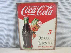 lot 119 image: (FS) Coca-Cola Tin Sign - New In Plastic Wrap - 11 12 x 16