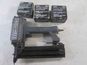 lot 163 image: (BSB) Craftsman 16 GA Finishing Nailer with 3 Boxes of Finish Nails
