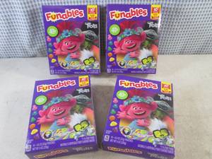 lot 171 image: (B-1) 4 Boxes Funables Trolls Snacks 10 Pouches per Box Past Date