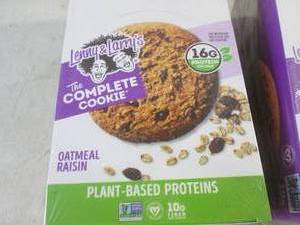 lot 177 image: (B-1) 2 Boxes Lenny & Larrys Jumbo Oatmeal Raisin Cookies 12 - 4oz Cookies per Box By Oct 2023