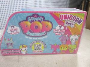 lot 188 image: (C-3) Display of 7 Gummi Pop Surprise with Unicorn Pets Past Date