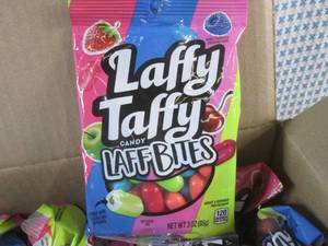 lot 221 image: (B-1) Case of 12 Bags Laffy Taffy Laff Bites Candy Past Date