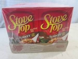 lot 223 image: (C-2) Case of 12 Boxes Stove Top Turky Stuffing Mix Past Date