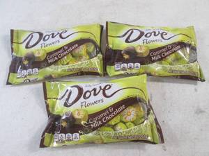 lot 231 image: (B-3) 3 Bags of Dove Flowers Caramel & Milk Chocolate Candy Best by Nov 2023