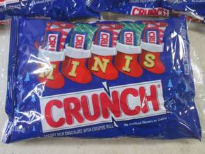 lot 236 image: (B-1) 3 Bags of Crunch Minis Candy Bars Past Date