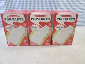 lot 255 image: (B-2) 3 Boxes Frosted Strawberry Pop-Tarts 8 per Box Best by Apr 2024