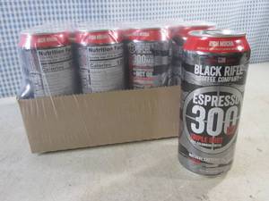 lot 258 image: (C-2) 12 Cans Black Rifle Rich Mocha Espresso 300 Triple Shot Columbian Coffee Best by Apr 2024