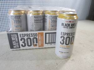 lot 260 image: (C-2) 12 Cans Black Rifle Caramel Vanilla Espresso 300 Triple Shot Columbian Coffee Best by Mar 2024