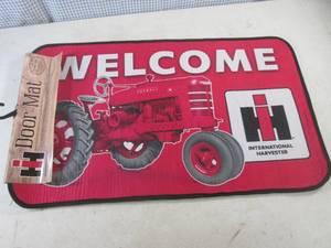 lot 290 image: (B-1) International Harvester Farmall Tractor WelcomeDoor Mat 30 x 17.7