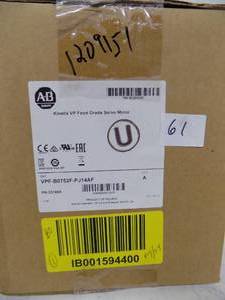 lot 61 image: A-B KINETIX VP FOOD GRADE SERVO MOTOR # VPF-B0752F-PJ14AF
