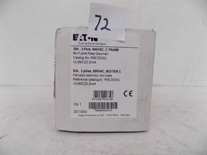 lot 72 image: EATON ROTARY DISCONNECT 30A - #R9C3030U