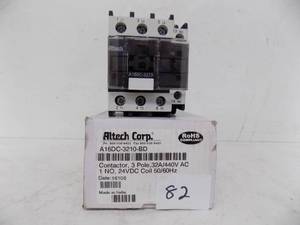 lot 82 image: ALTECH CORP  - CONTACTOR, 3 POLE  - #A16DC -3210 -BD  - IN BOX