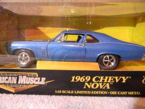 lot 4 image: ERTL, AMERICAN MUSCLE 118 SCALE 1969 CHEVY NOVA LIMITED EDITION - IN BOX - AWESOME PIECE - SEE PICTURES