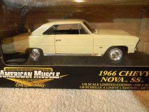 lot 6 image: ERTL, AMERICAN MUSCLE 118 SCALE 1966 CHEVY NOVA SS CHEVELLE LIMITED EDITION - IN BOX - AWESOME PIECE - SEE PICTURES