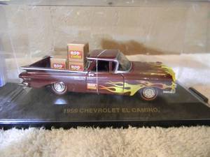 lot 44 image: COLLECTION OF 5 ROAD CHAMPS 143 SCALE DIE-CAST 1959 CHEVROLET EL CAMINOS - USED FOR DISPLAY ONLY - NICE - AWESOME PIECE - SEE PICTURES