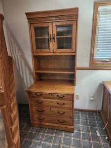 lot 145 image: Bookcase & Lateral File Cabinet