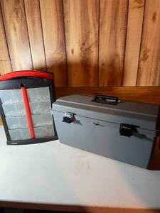 lot 255 image: Tool box & Storage Bin