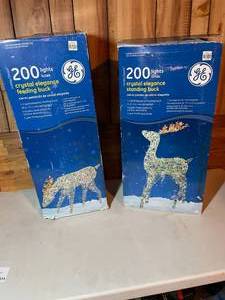 lot 273 image: Pair of Lighted Deer