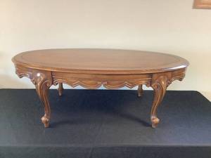 lot 475 image: Oval Wooden Coffee Table