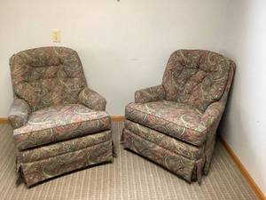 lot 496 image: Vintage Paisley Chairs