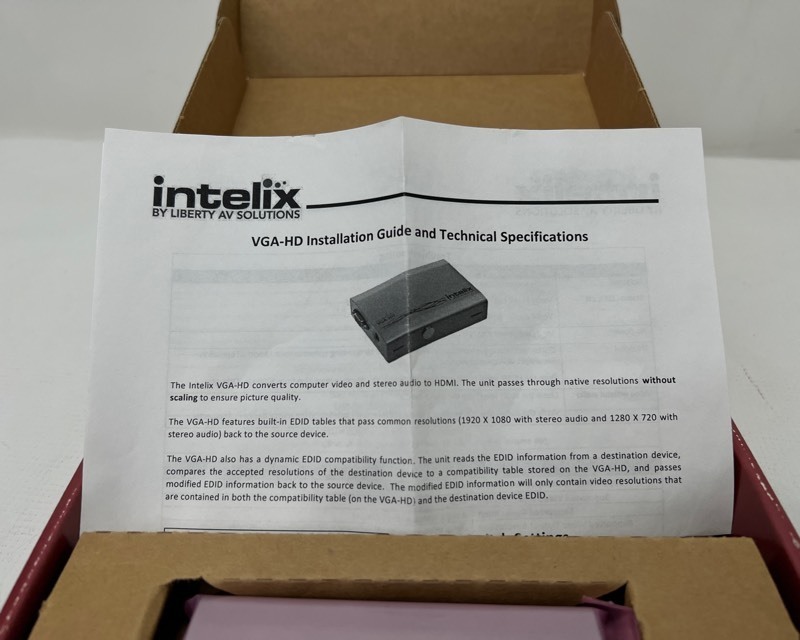 lot 316 image: Intelix VGA to HDMI Converter