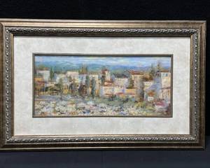 lot 1422 image: Great Framed Cityscape Print - measures 32 12 x 20 12. Both the print and frame are in very good condition with no noted.