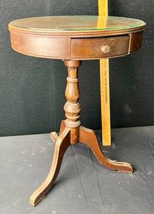 lot 1443 image: French Pedestal Round Table With Glass Top