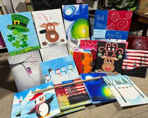 lot 1432A image: Art Class Canvases