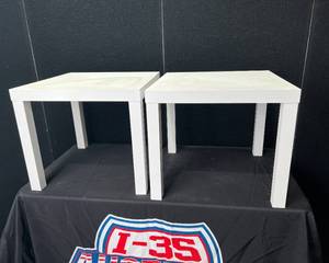 lot 1438C image: White End Tables
