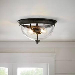Lot of   Hampton Bay 2-Light 13 in. Bronze Flush Mount Ceiling Light Customer Returns See Pictures