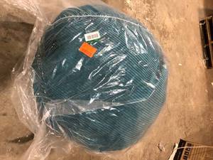 Kenli Dark Teal Bean Bag (30 in. x 35 in. x 35 in.) by Noble House Customer Returns See Pictures