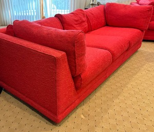 lot 102 image: Vintage Hot Pink Sofa  Couch from Dorothy Collins Interiors