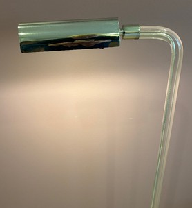 lot 115 image: Cool Chrome and Lucite Floor Lamp