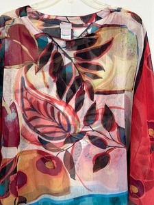 lot 173 image: Chicos Shear Harvest Artisan Poncho, New with Tags