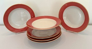 lot 160 image: Set of Six Vintage Jackson Fine China Soup Bowls