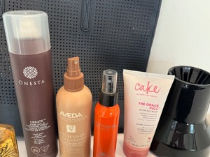 lot 268 image: New Neiman Marcus Tote Bag and Variety of Hair Care Products