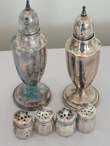 lot 257 image: Sterling Salt and Pepper Shakers