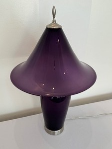 lot 253 image: Correia Art Glass Hand Crafted Glass Table Lamp