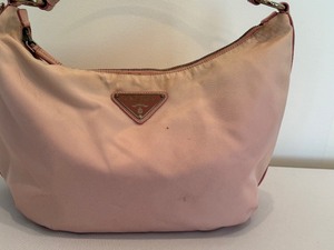 lot 222 image: Vintage Pink Prada Nylon Handbag