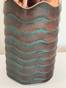 lot 227 image: Nambe Copper Canyon Vase