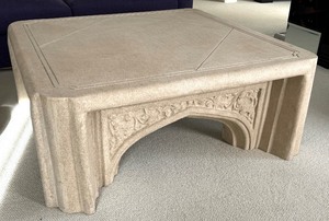 lot 53 image: Large Decorative Concrete Coffee Table