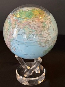 lot 58 image: Decorative Turtle Tech Design Globe on Lucite Stand
