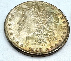 lot 278 image: (2) 1889 United States Morgan Silver Dollar Coins