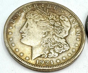 lot 279 image: (2) 1921United States Morgan Silver Dollar Coins
