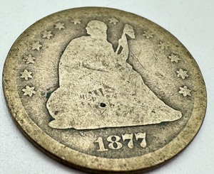 lot 282 image: 1877 United States Seated Liberty Quarter