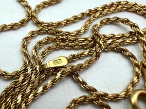 lot 315 image: 14k Yellow Gold 24 Inch Rope Chain